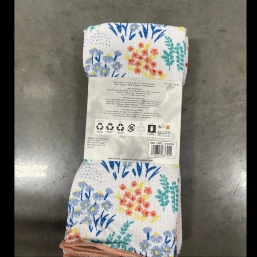 Brand New Town And Country Microfiber Kitchen Towels 8 pack, Floral